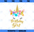 Unicorn Birthday Girl Gift Birthday Present For Girl PNG, Magic Unicorn PNG, Unicorn PNG