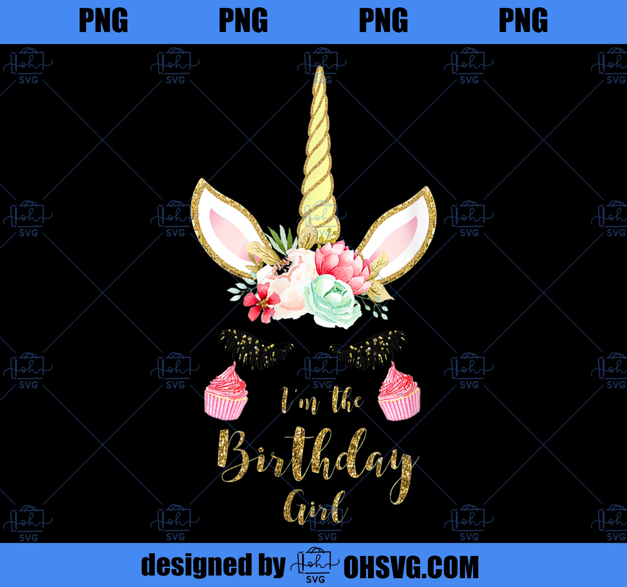 Unicorn Birthday , Birthday Outfit, Unicorn Gifts PNG, Magic Unicorn PNG, Unicorn PNG