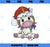 Unicorn Christmas Tree Lights Family Matching Kids Girls PNG, Magic Unicorn PNG, Unicorn PNG