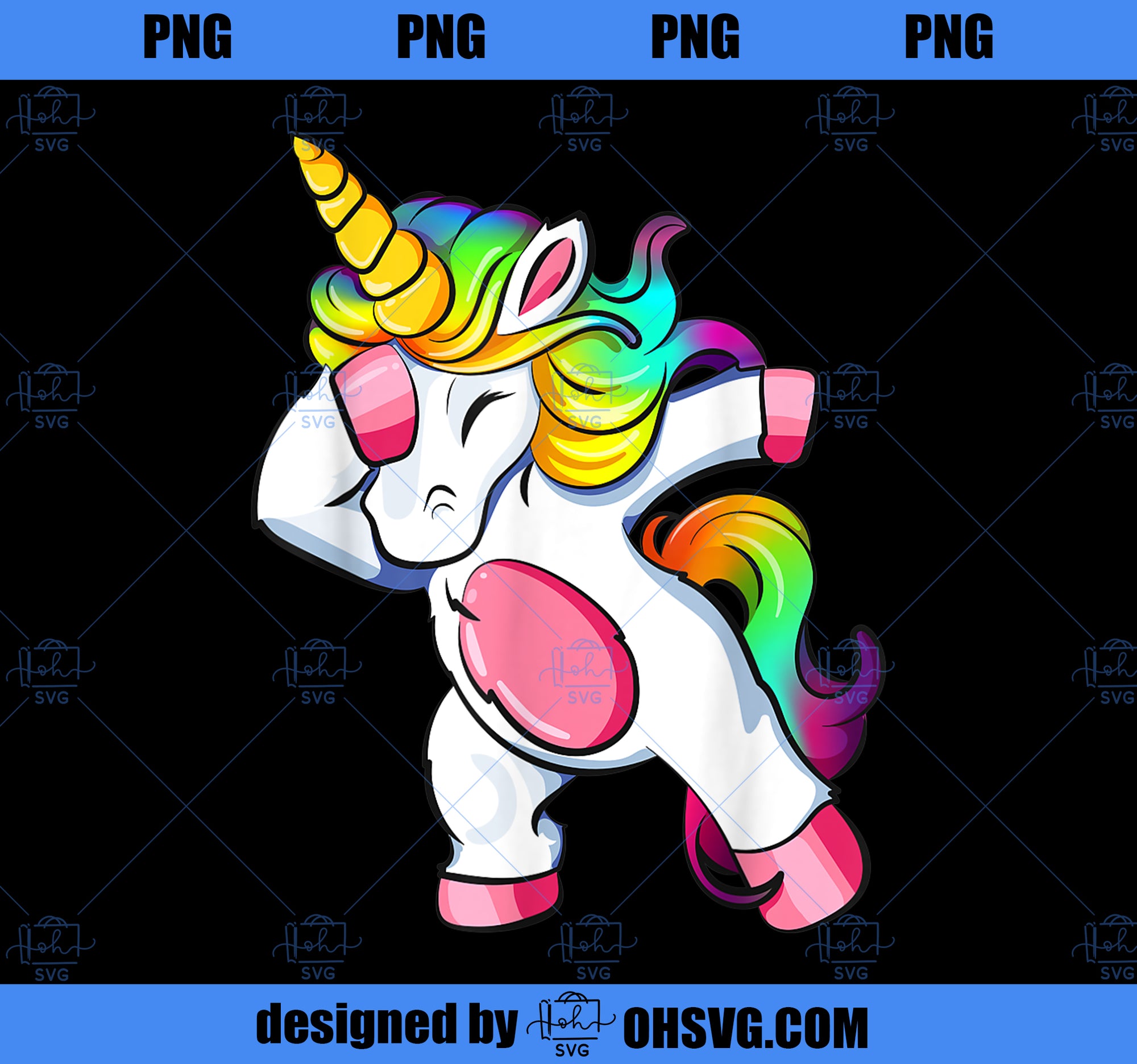 Unicorn Dab Tee Dabbing Unicorn Gift Kids Girls PNG, Magic Unicorn PNG, Unicorn PNG