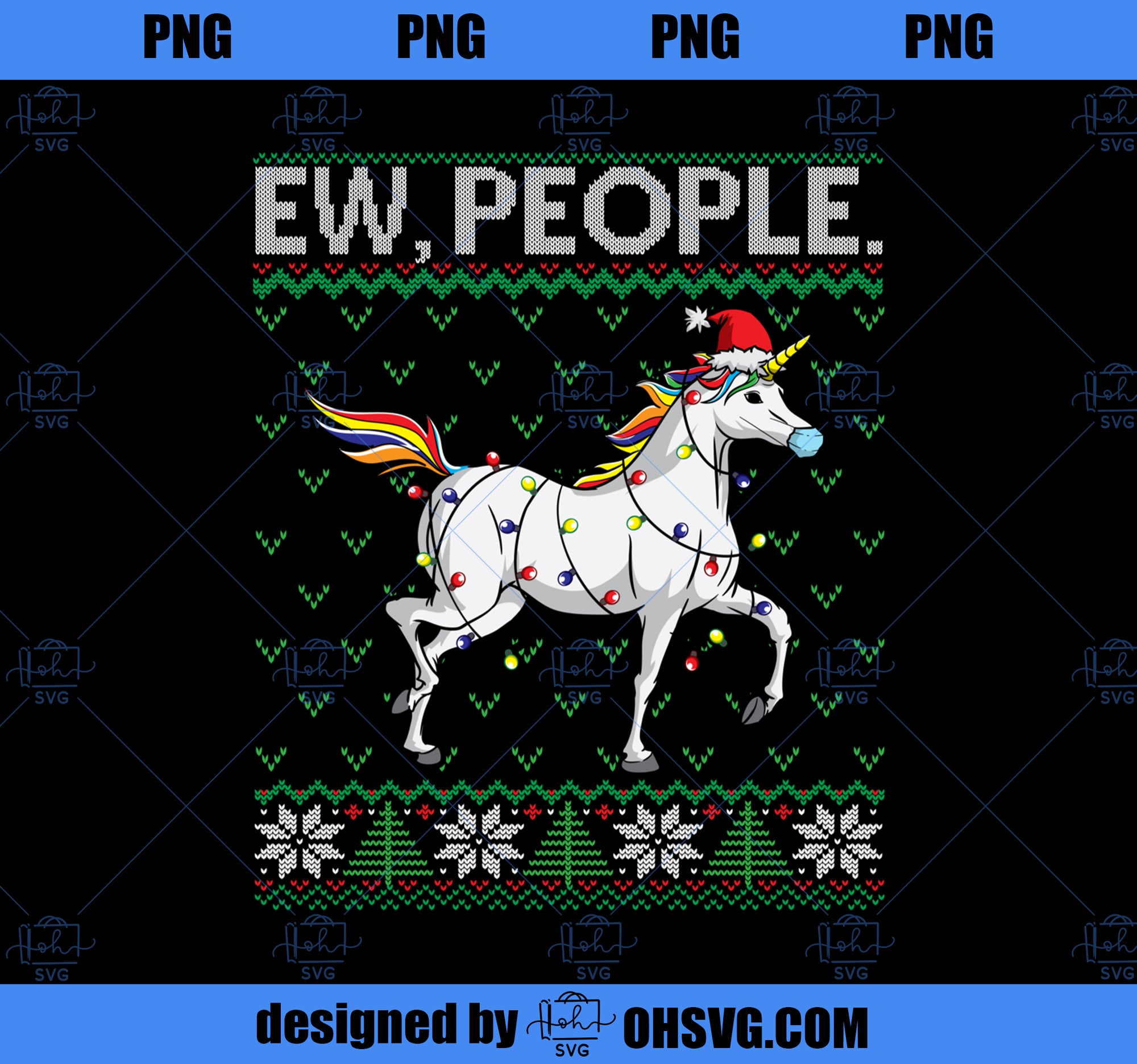 Unicorn Face Mask Ew People Ugly Christmas  PNG, Magic Unicorn PNG, Unicorn PNG