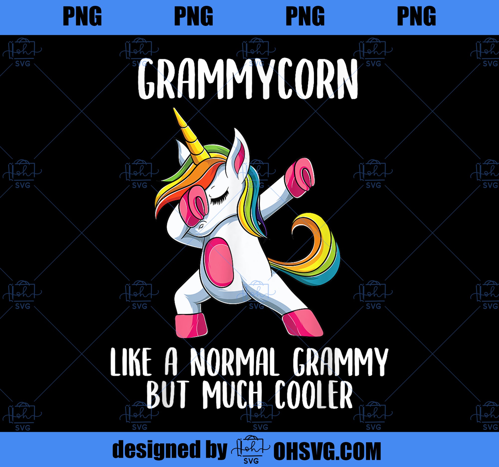 Unicorn Grammy Girl Birthday Party Apparel GrammyCorn Cute PNG, Magic Unicorn PNG, Unicorn PNG