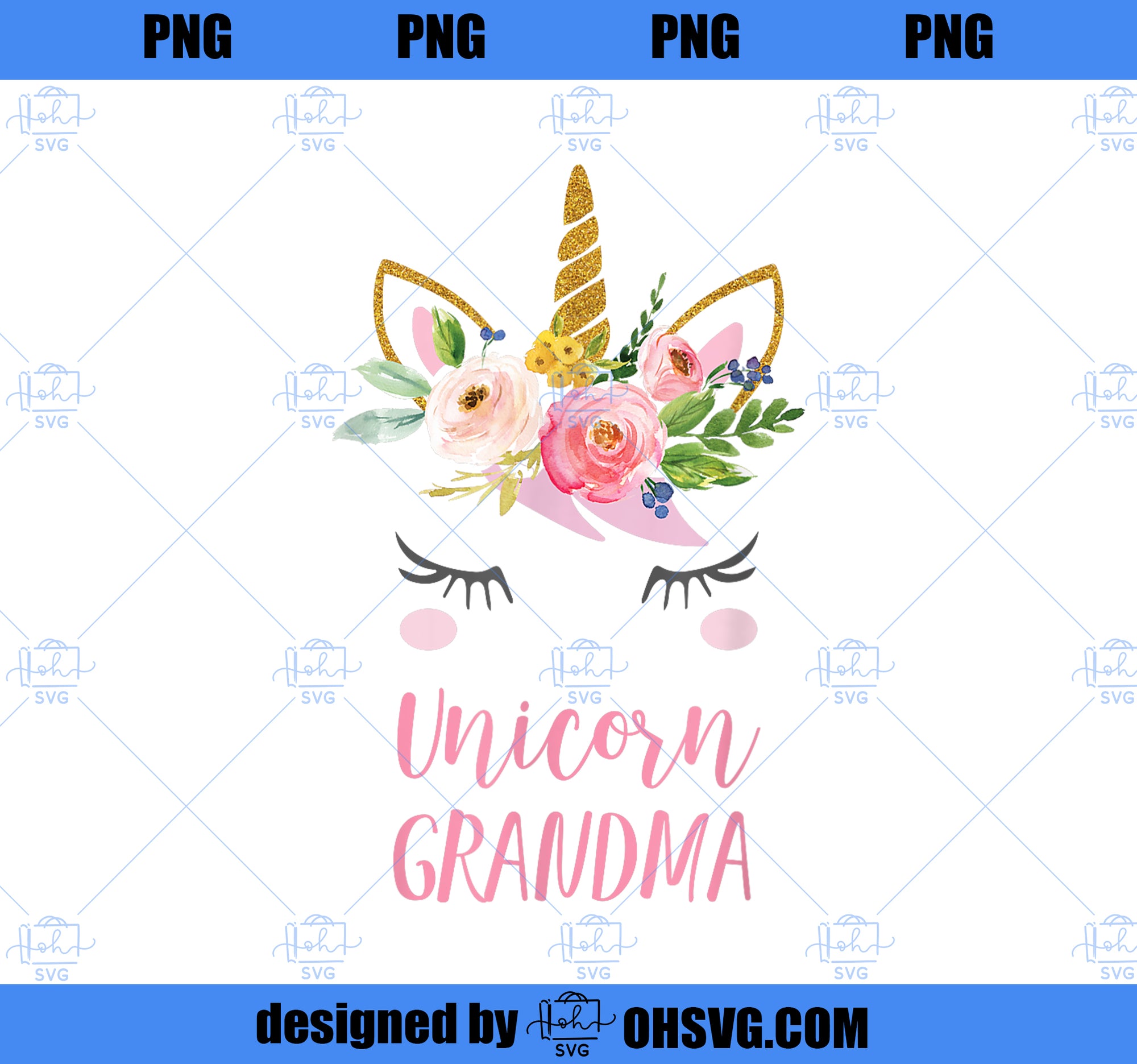 Unicorn Grandma Shirt, Gift for Grandma PNG, Magic Unicorn PNG, Unicorn PNG
