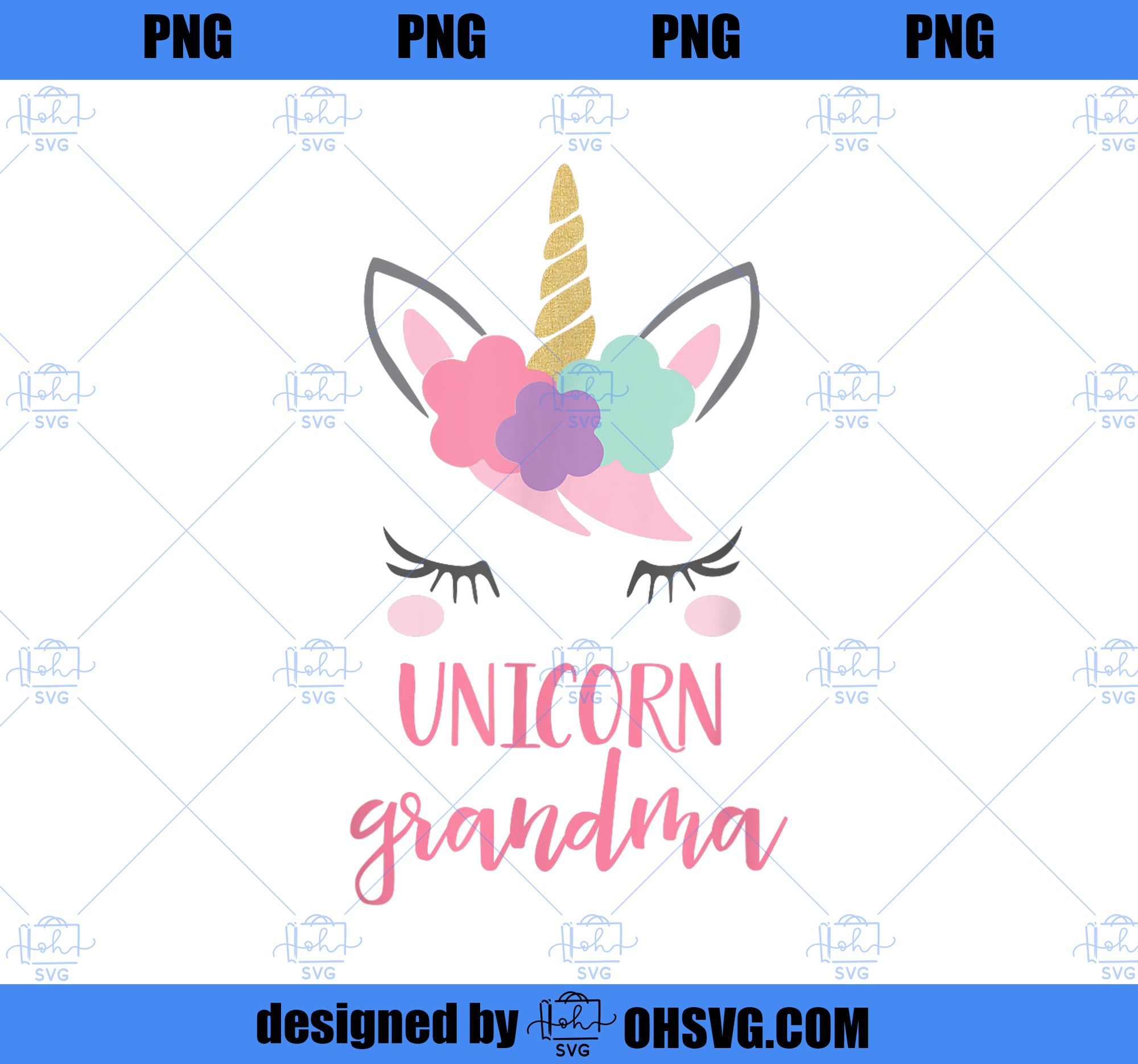 Unicorn Grandma Shirt, Grandma of the Birthday Girl Gift 1 PNG, Magic Unicorn PNG, Unicorn PNG