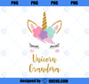 Unicorn Grandma Shirt, Grandma of the Birthday Girl Gift PNG, Magic Unicorn PNG, Unicorn PNG