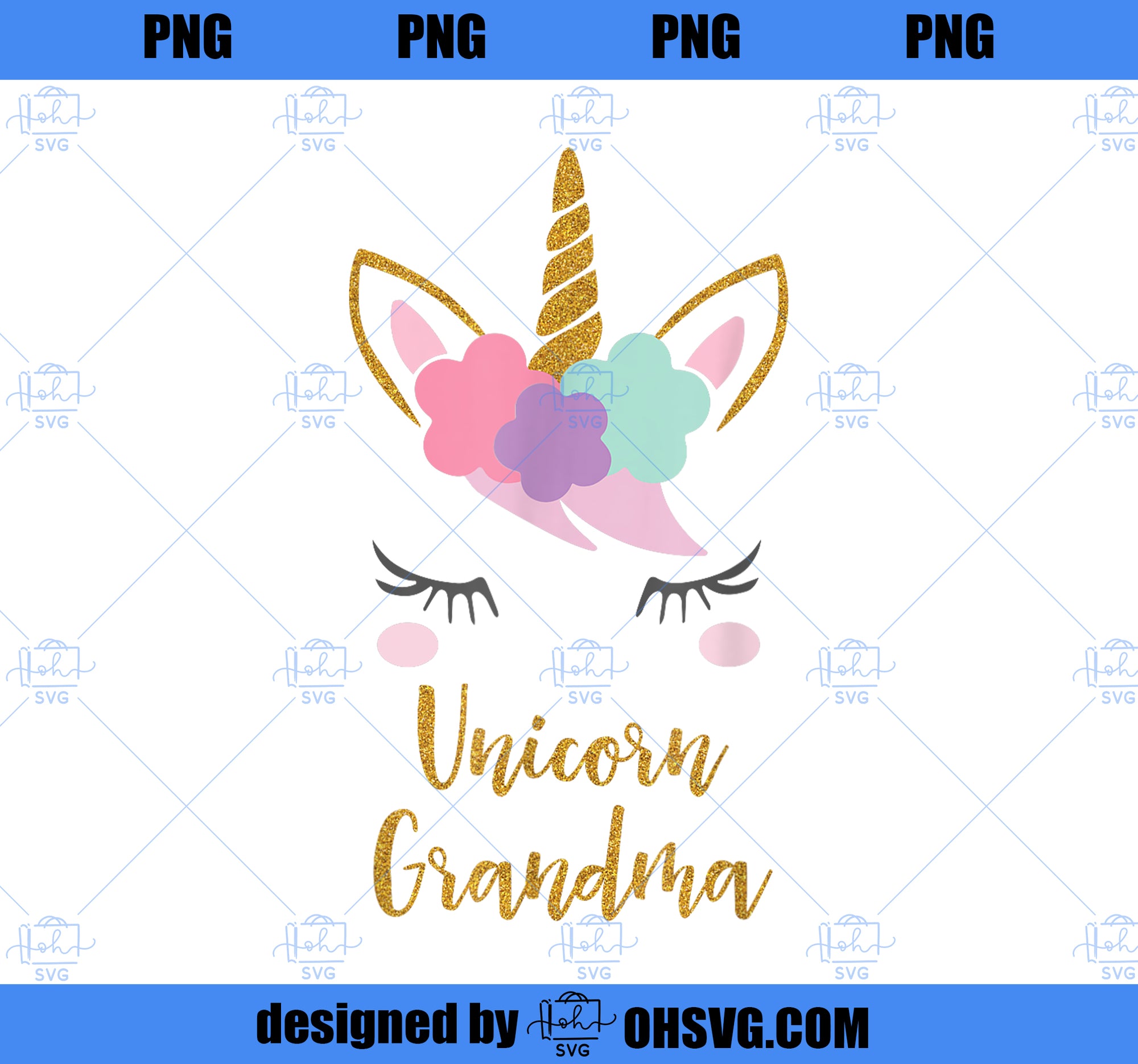 Unicorn Grandma Shirt, Grandma of the Birthday Girl Gift PNG, Magic Unicorn PNG, Unicorn PNG