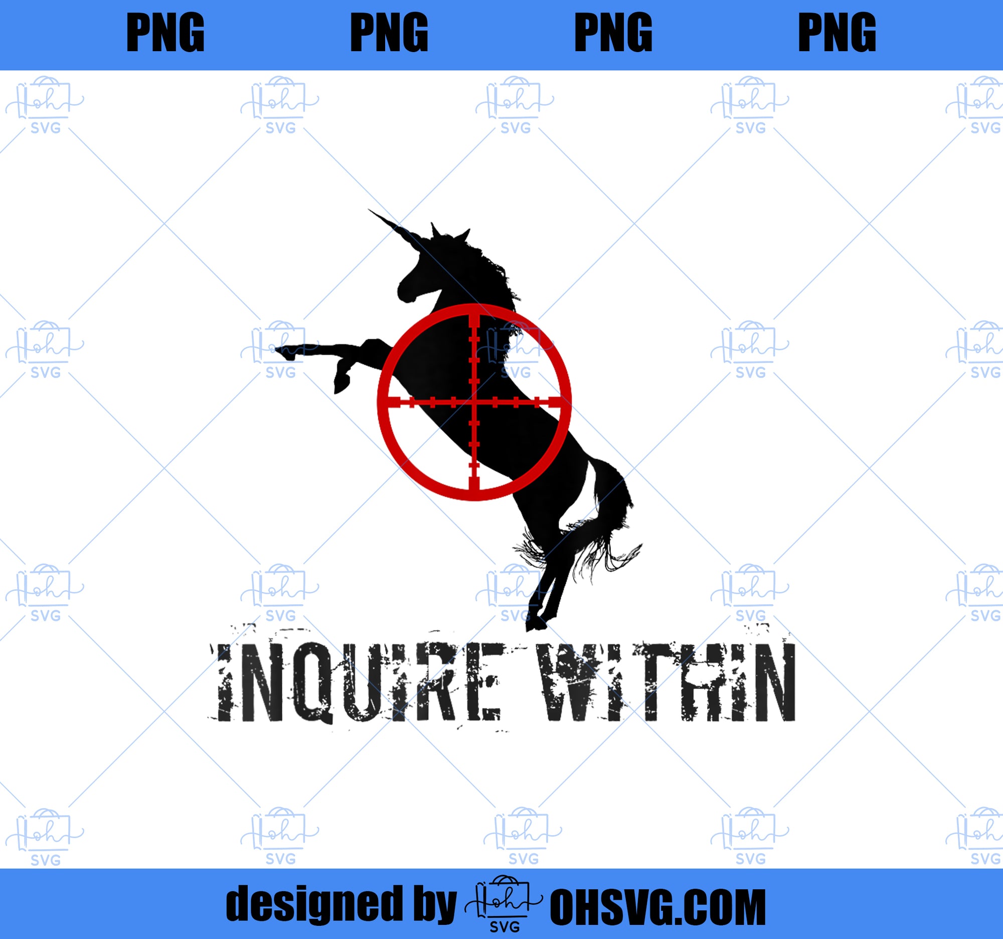 Unicorn Hunter Inquire Within Hunting PNG, Magic Unicorn PNG, Unicorn PNG