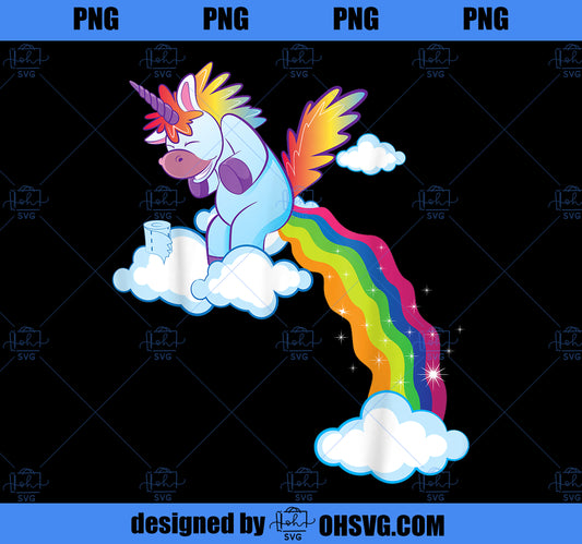 Unicorn Lover Gift Funny Rainbow Pooping Unicorn PNG, Magic Unicorn PNG, Unicorn PNG