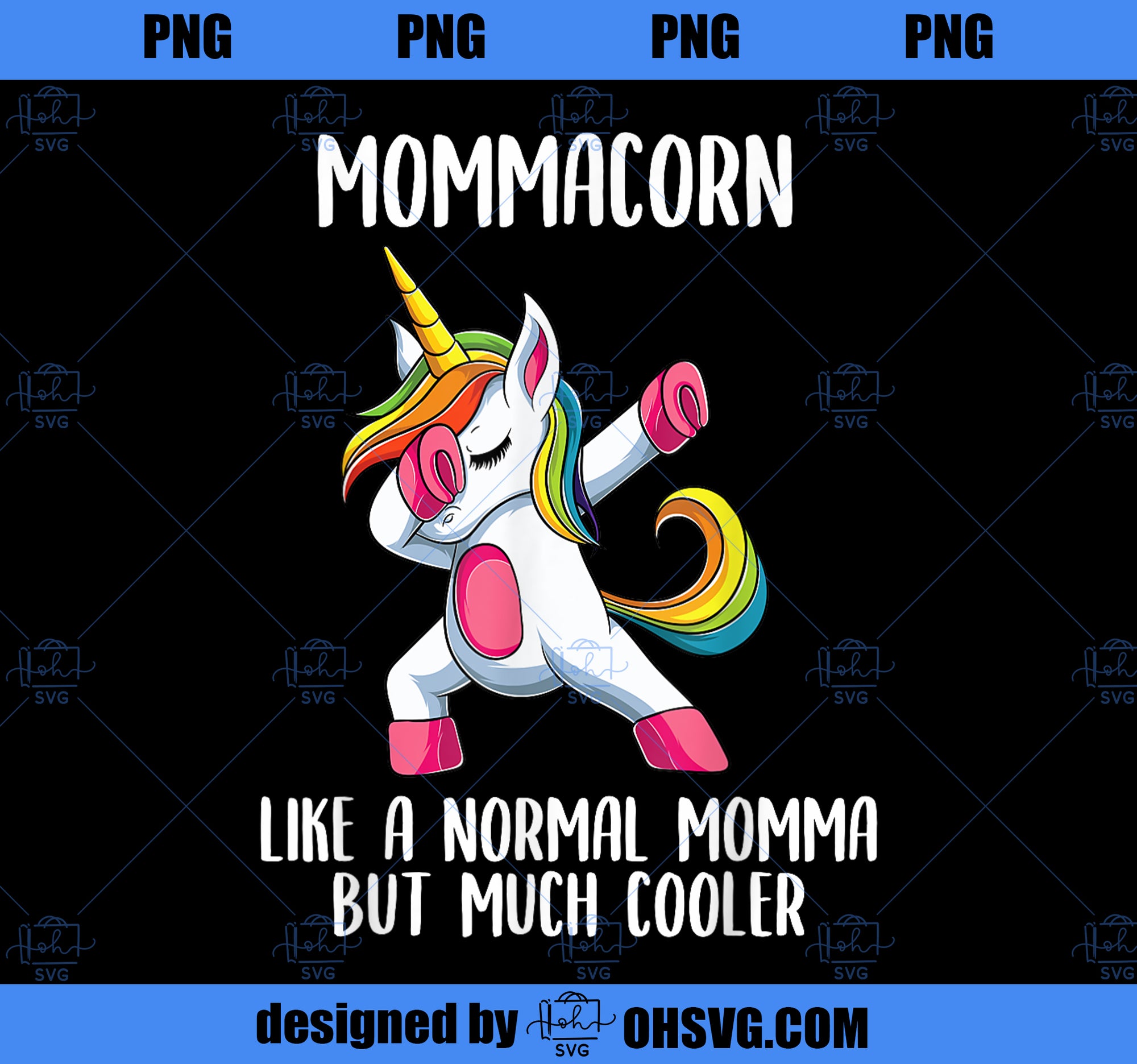 Unicorn Momma Girl Birthday Party Apparel MommaCorn Cute PNG, Magic Unicorn PNG, Unicorn PNG