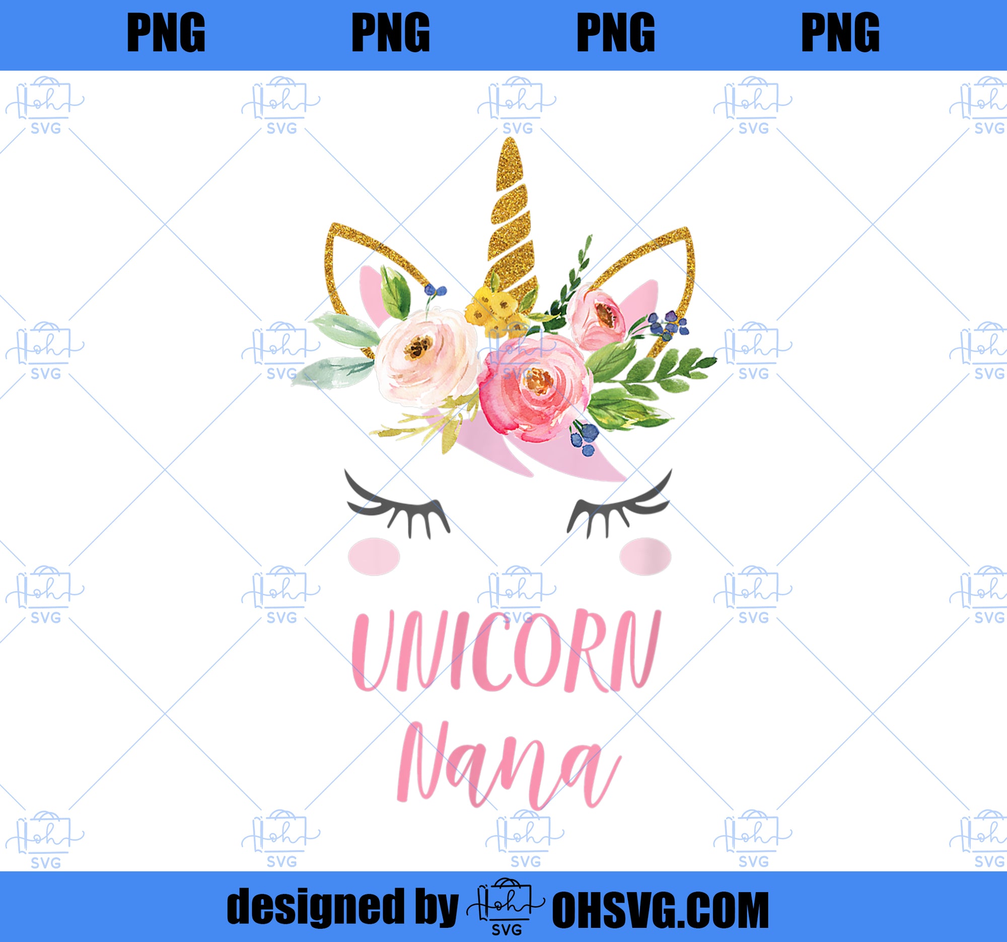 Unicorn Nana , Boho Unicorn Grandma Gift PNG, Magic Unicorn PNG, Unicorn PNG