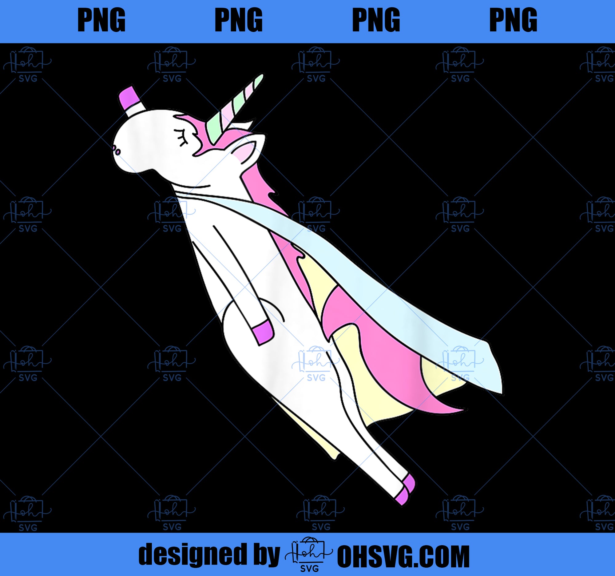 Unicorn Powerful Flying Hero Rainbow PNG, Magic Unicorn PNG, Unicorn PNG