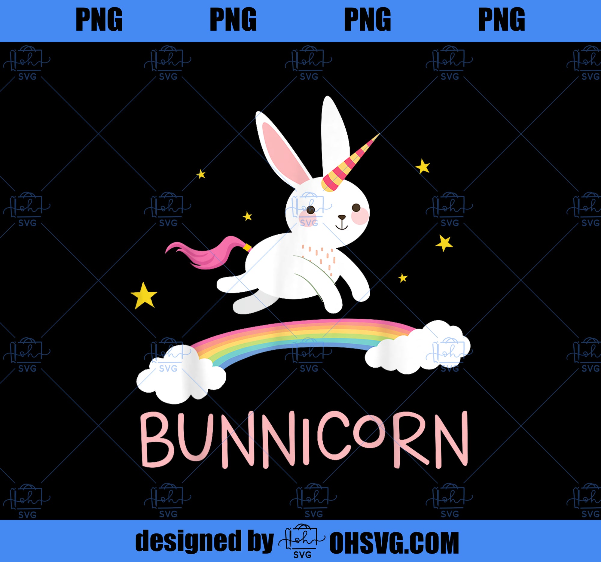 Unicorn Shirt Bunnicorn Bunny Rabbit Cute Tee Men Women Kids PNG, Magic Unicorn PNG, Unicorn PNG