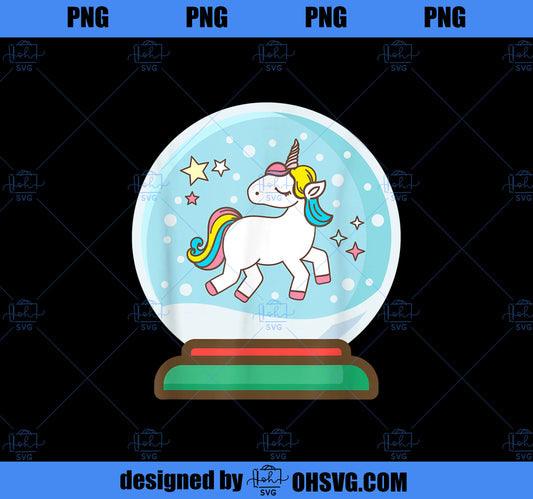 Unicorn Snow Globe Gift for Girls PNG, Magic Unicorn PNG, Unicorn PNG