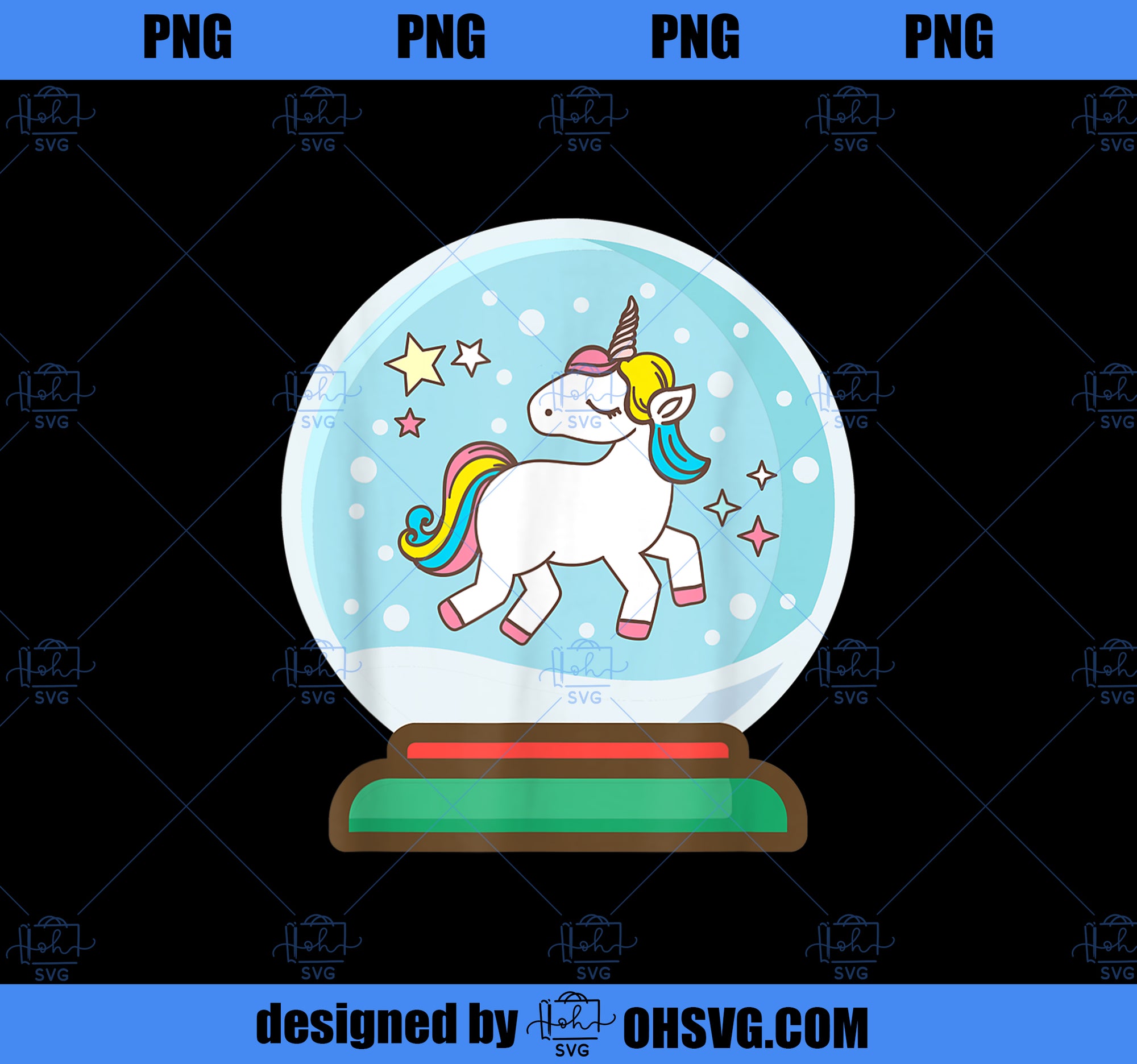 Unicorn Snow Globe Gift for Girls PNG, Magic Unicorn PNG, Unicorn PNG