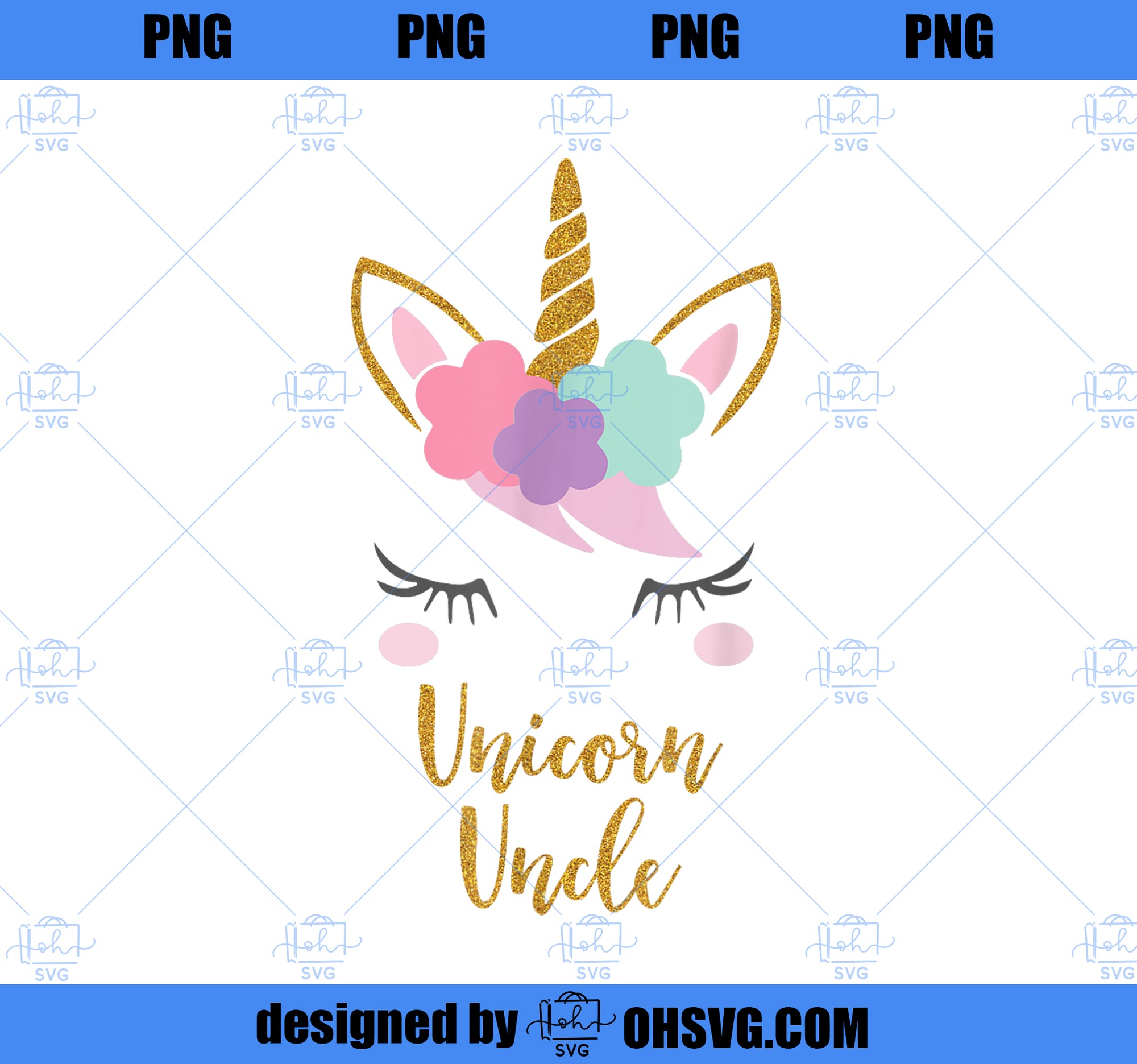 Unicorn Uncle Shirt, Uncle of the Birthday Girl Gift PNG, Magic Unicorn PNG, Unicorn PNG
