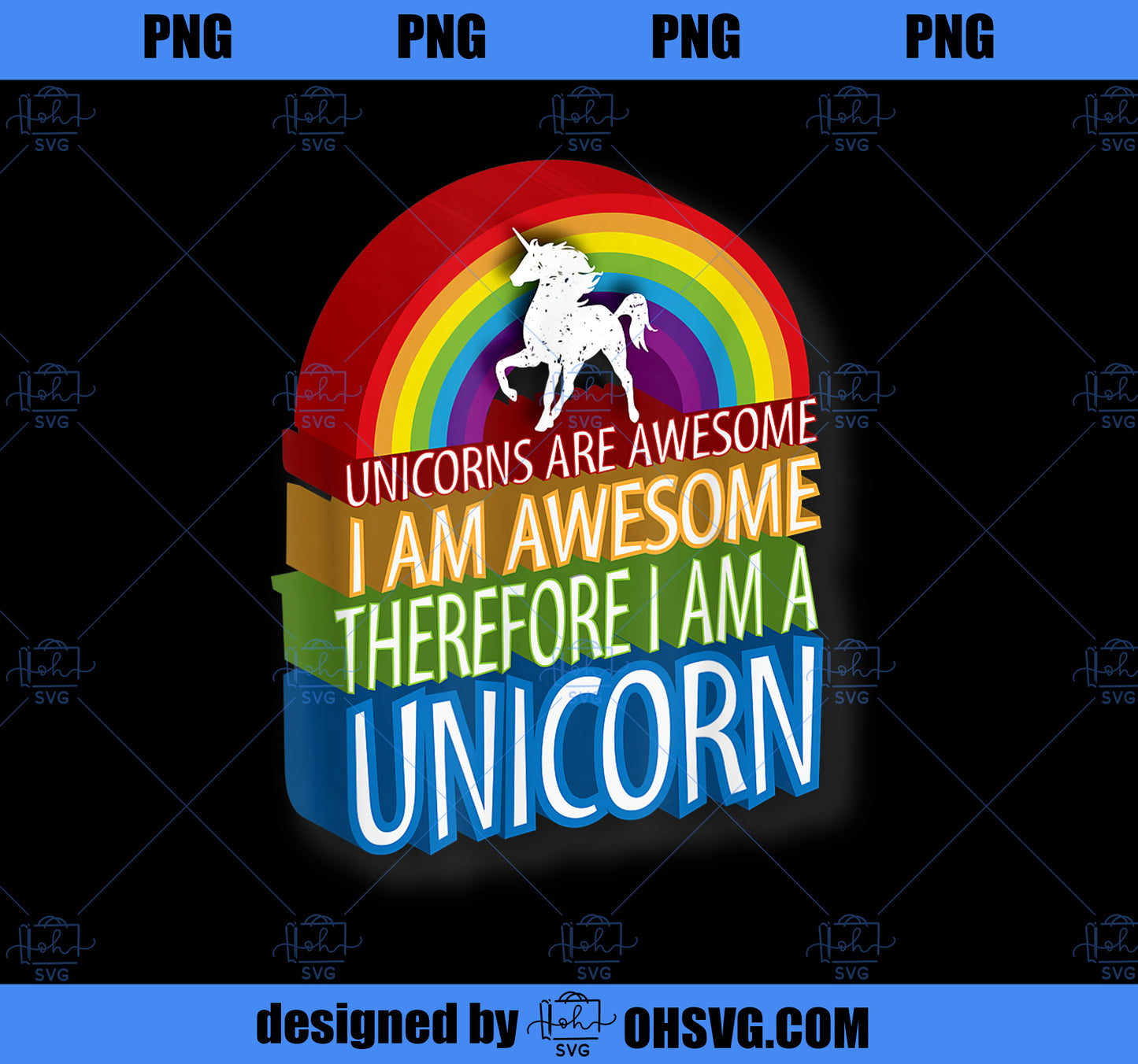 Unicorns Are Awesome Therefore I am A Unicorn 3D Shirt PNG, Magic Unicorn PNG, Unicorn PNG