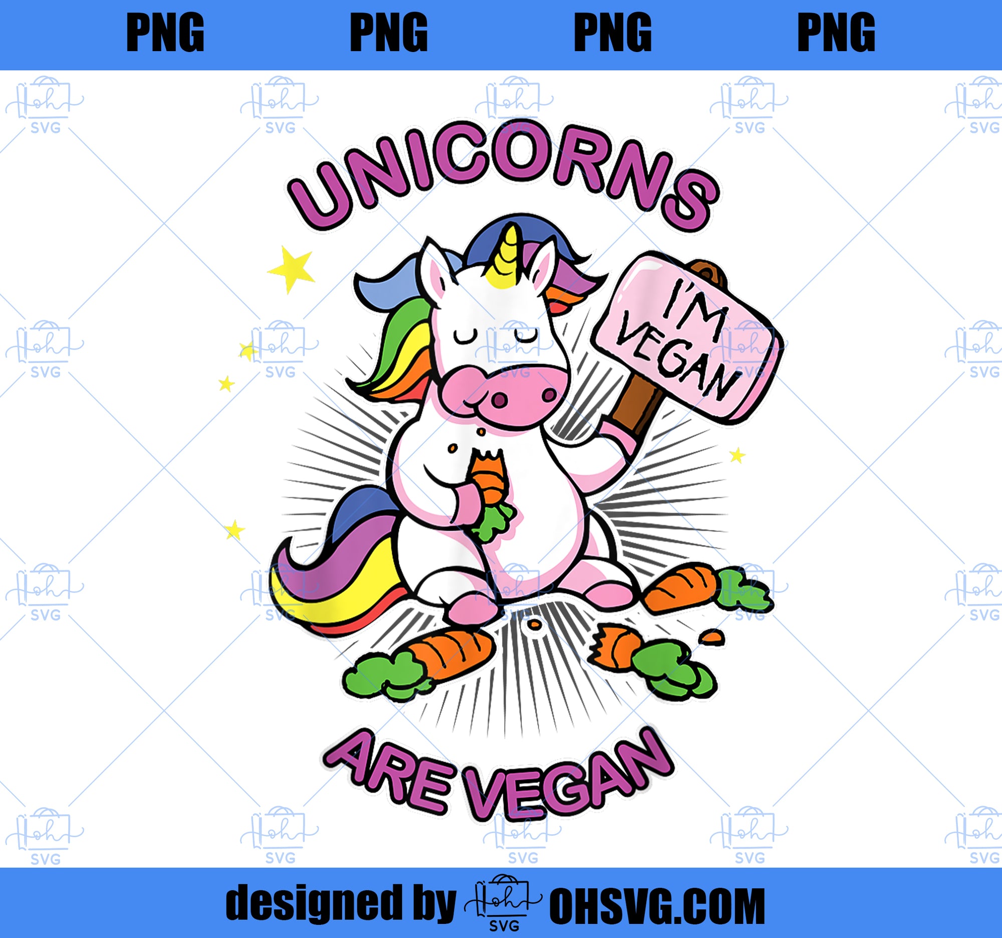 Unicorns Are Vegan Funny Unicorn Tee Veggie Gift PNG, Magic Unicorn PNG, Unicorn PNG