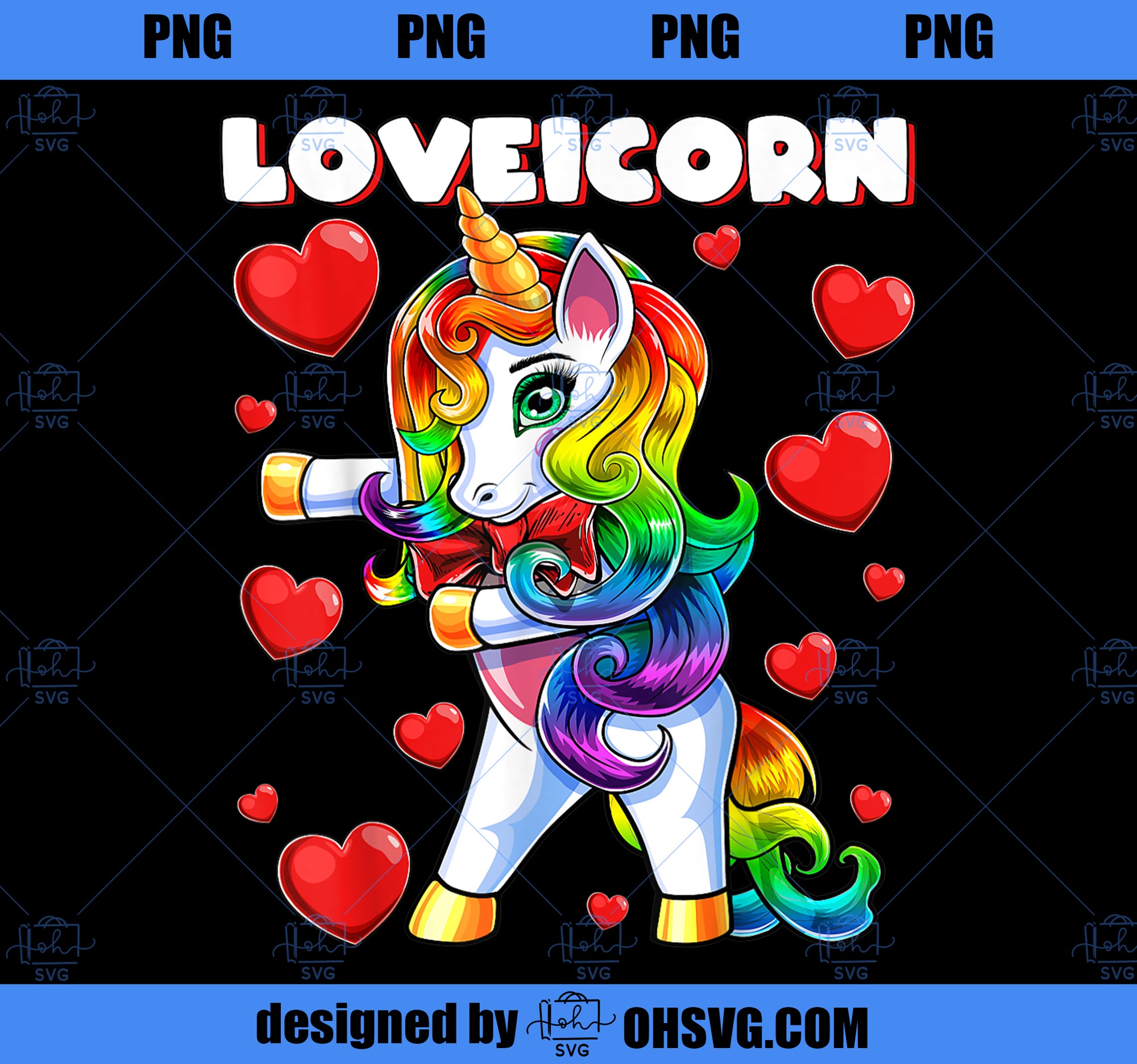 Valentines Day Flossing Unicorn Love Heart Gift for Girls PNG, Magic Unicorn PNG, Unicorn PNG