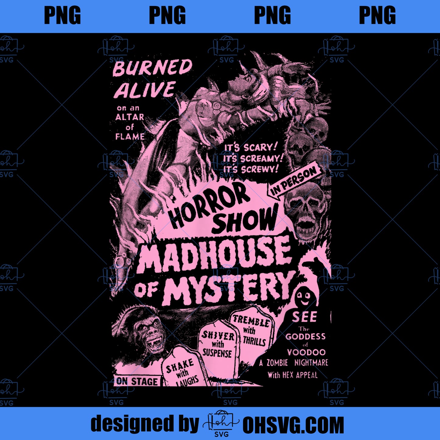 Vintage Halloween Monsters Slasher Horror Movie Horror Show PNG, Movies PNG, Horror Movie PNG