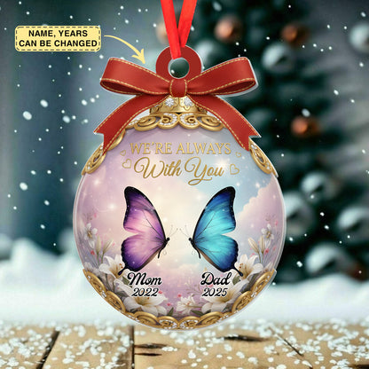 Custom Cardinal Acrylic Ornament - Personalized Christmas Memorial Sympathy Gifts For Loss Of Mom, Dad - Love Lives Beyond Goodbye