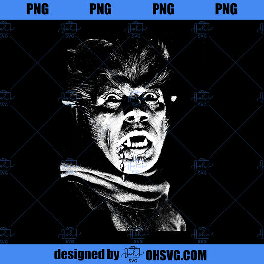 Werewolf lychatrope Vintage Monster Horror Movie Fan PNG, Movies PNG, Horror Movie PNG