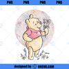 Winnie the Pooh Floral Circle Pooh  PNG, Disney PNG, Winnie PNG