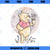 Winnie the Pooh Floral Circle Pooh  PNG, Disney PNG, Winnie PNG