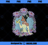 Womens Disney Princess And The Frog Tiana Floral Frame Portrait V-Neck PNG, Disney PNG, Princess PNG
