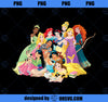 Womens Disney Princess Group Photo V-Neck PNG, Disney PNG, Princess PNG