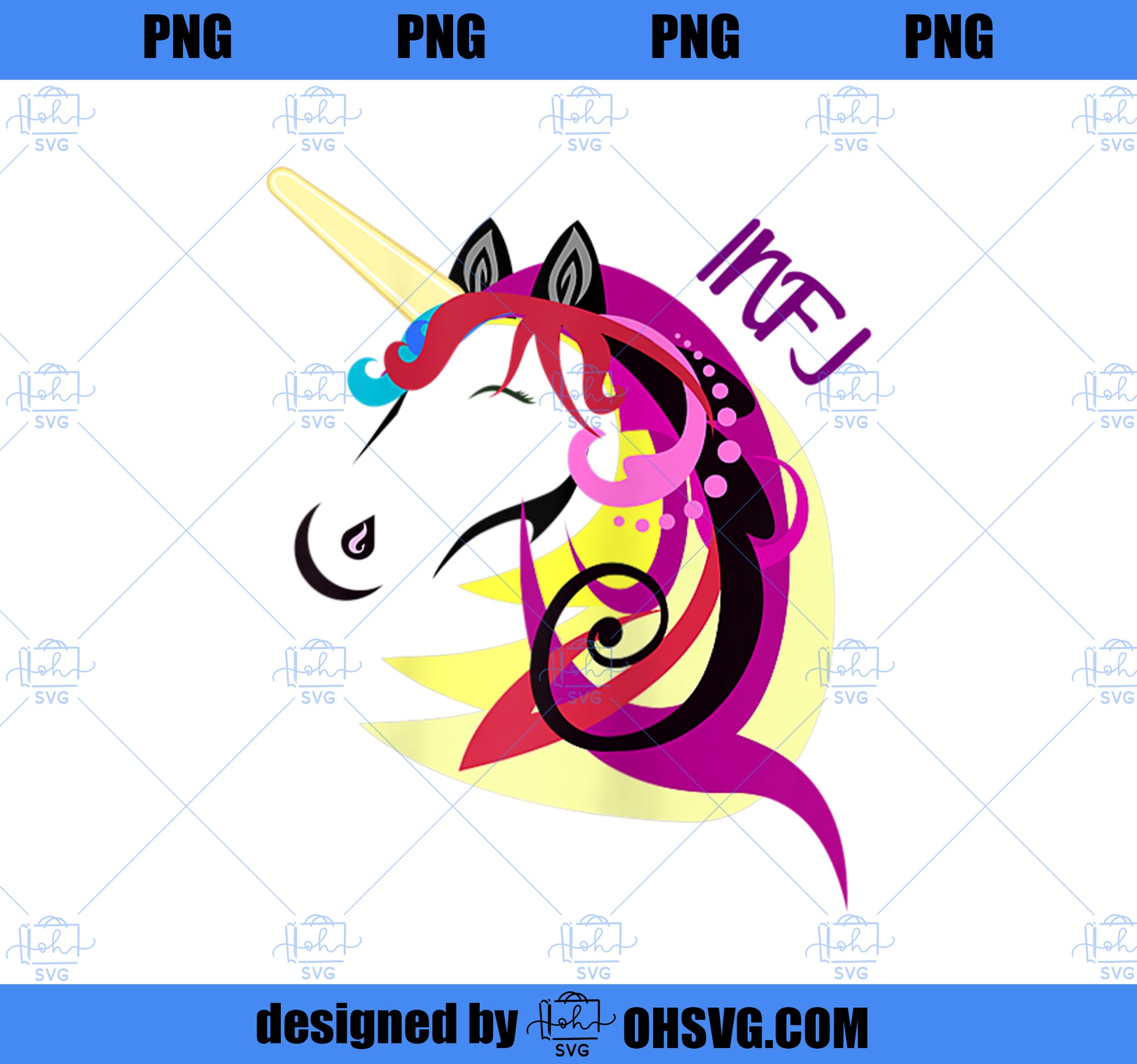 Womens Womens INFJ For Unicorn Lovers PNG, Magic Unicorn PNG, Unicorn PNG