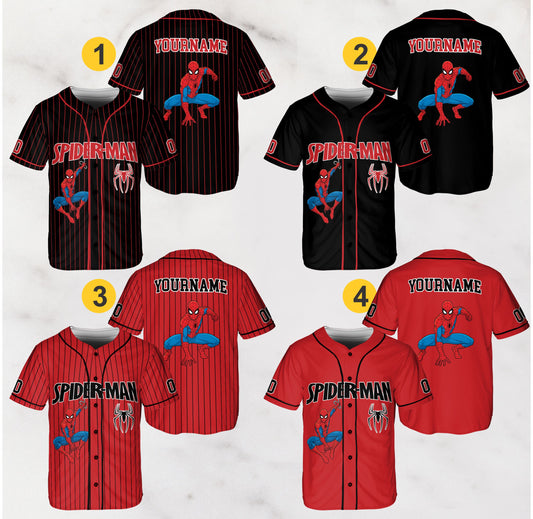 Personalize Superhero Baseball Jersey, Custom Youth Adult Baseball Jersey, Birthday Gift Family