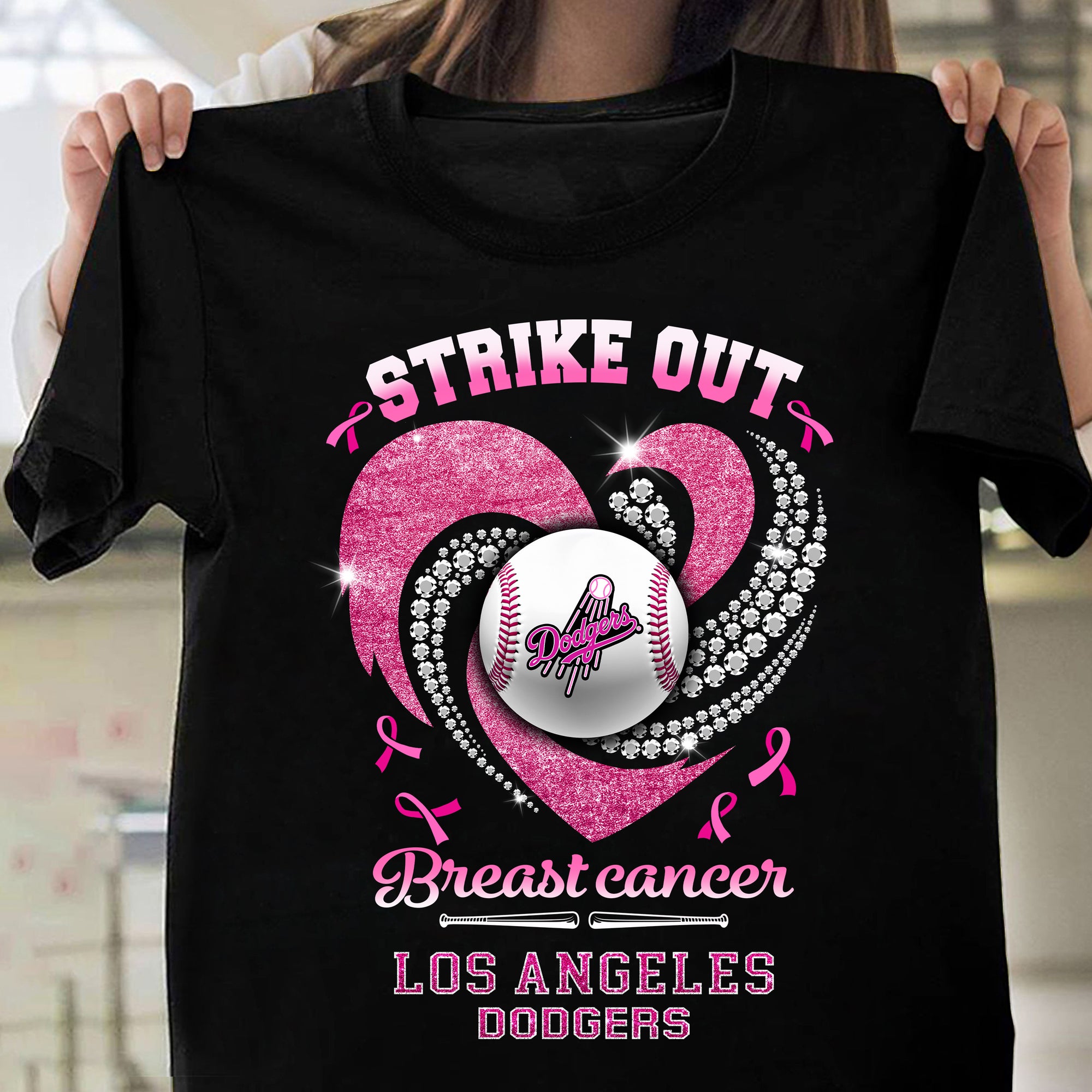 Strike Out Breast Cancer Los Angeles Dodgers PNG, Breast Cancer Awareness PNG, Fight Breast Cancer PNG, Awareness Month PNG