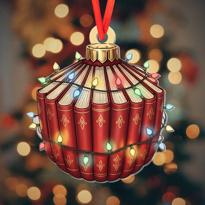 Christmas Ornament Book, Retro Christmas Reading Ornament, Librarian Christmas Ornament, Tis The Season Xmas Teacher