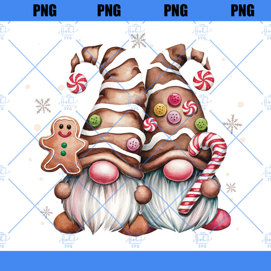 Gingerbread Cookies Gnomes Png, Winter Gnomes Png, Gnomes Christmas Sublimation