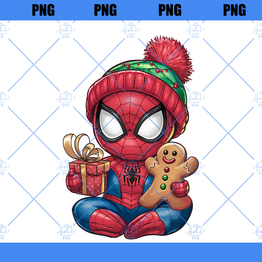 Spiderman Christmas Png, Superhero Christmas Coffee Png, Kid Christmas Sublimation, Merry Christmas Png, Santa Xmas Png