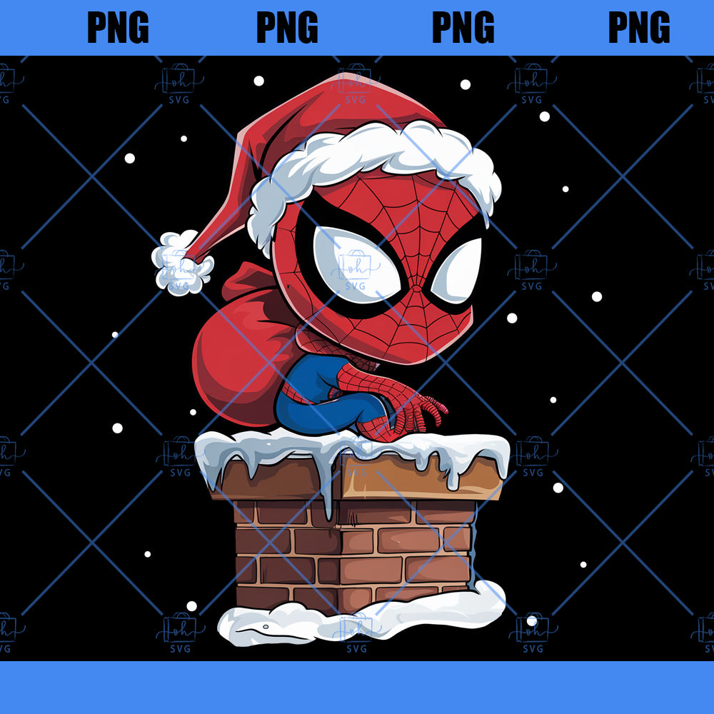 Spiderman Christmas Png, Superhero Christmas Coffee Png, Kid Christmas Sublimation, Merry Christmas Png, Santa Xmas Png