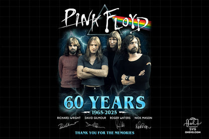 60 Years Thank You For The Memories PNG , Pink Floyd Band PNG , Band Music PNG