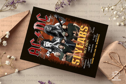 51 Years Thank You For The Memories PNG , ACDC Band PNG , Band Music PNG