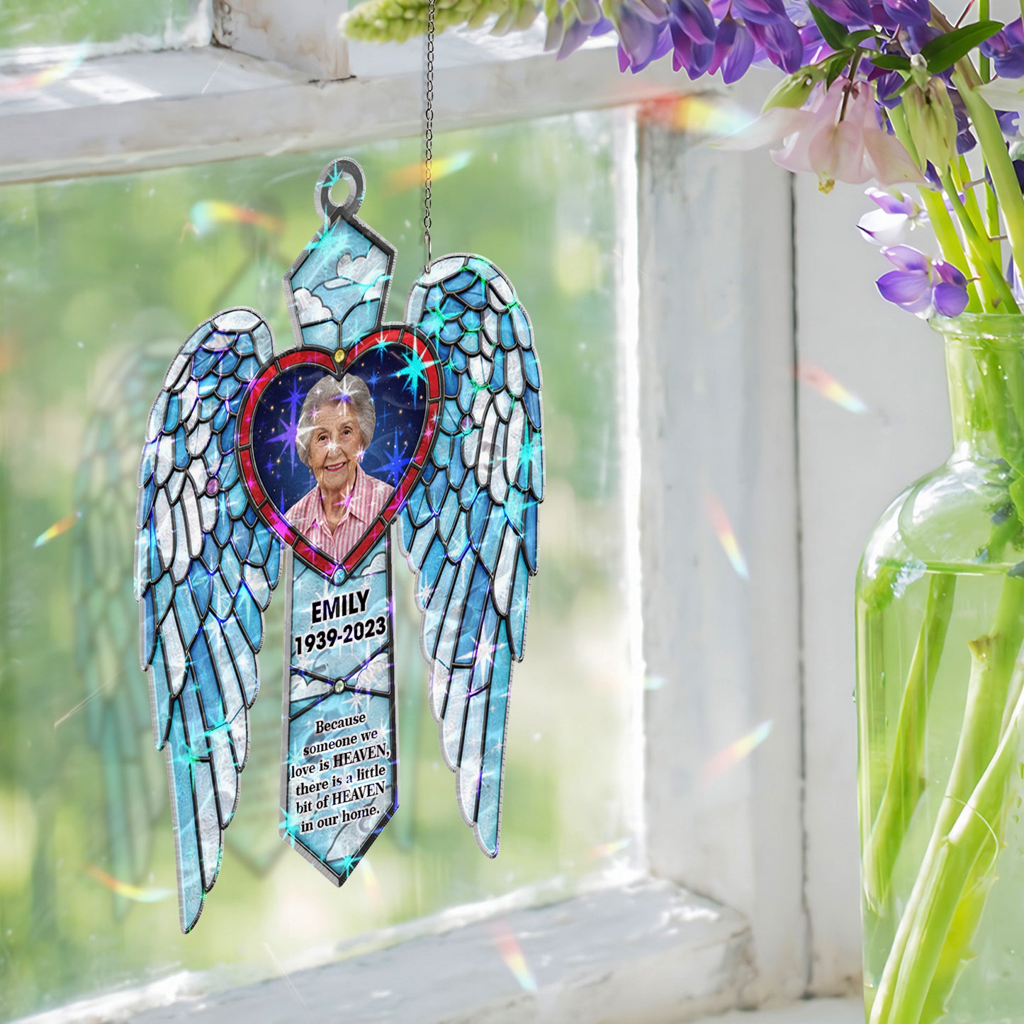 Personalized Photo Memorial Ornament-Custom Photo Ornament-Loss Of Loved Mom-Dad Remembrance Gifts-Sympathy Gift-Memorial Gift-Keepsake Gift