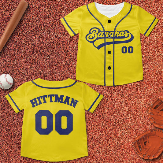 Custom Savannah Bananas Baseball Jersey: Retro Game Day Shirt - Personalized Youth/Adult