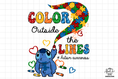 Color Outside The Lines PNG , Autism Awareness PNG , Autism Puzzle PNG
