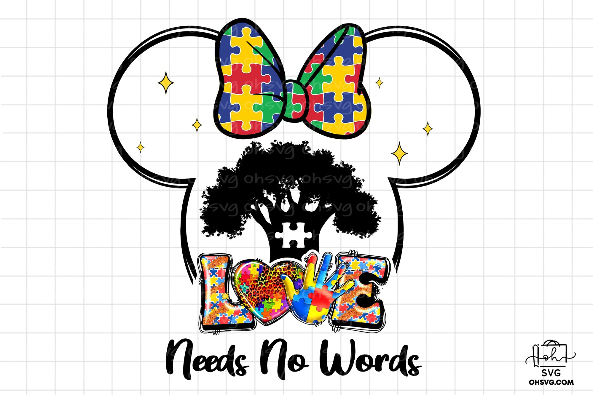 Love Needs No Words PNG , Autism Awareness PNG , Autism Puzzle PNG