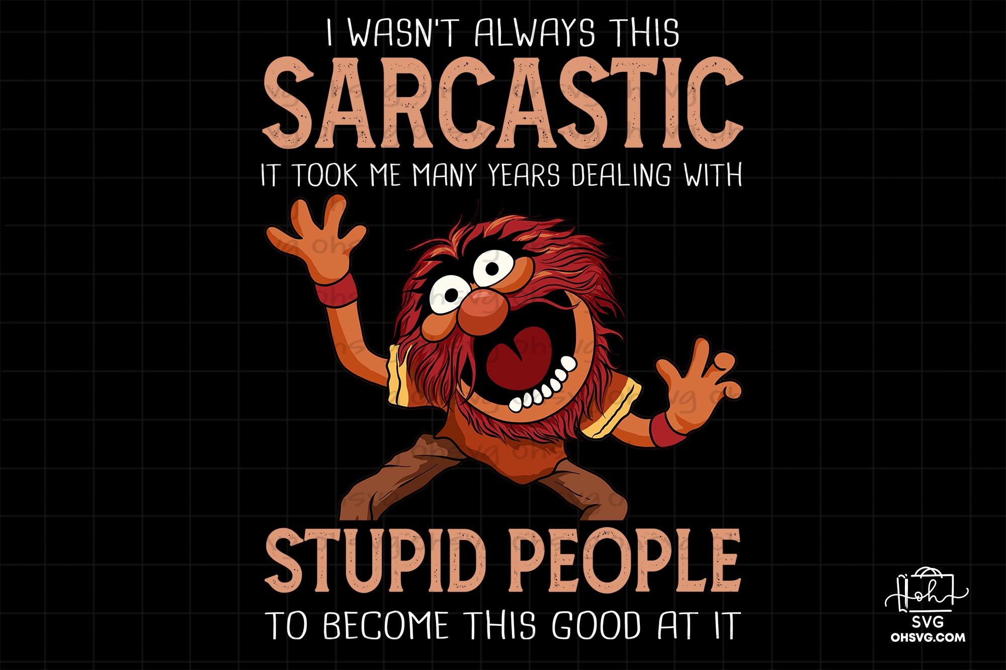 I Wasn't Always This Sarcastic PNG, Muppet Show PNG, Animal Muppet PNG