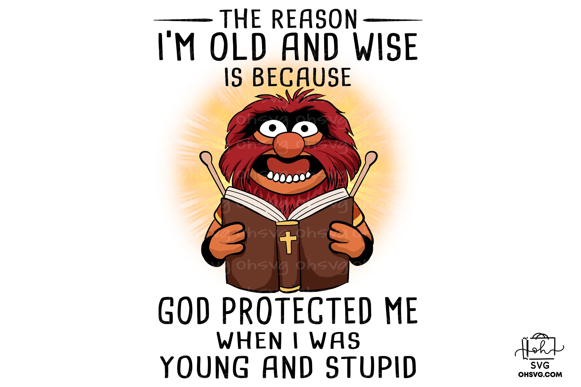 The Reason I'm Old And Wise PNG, Muppet Show PNG, Animal Muppet PNG