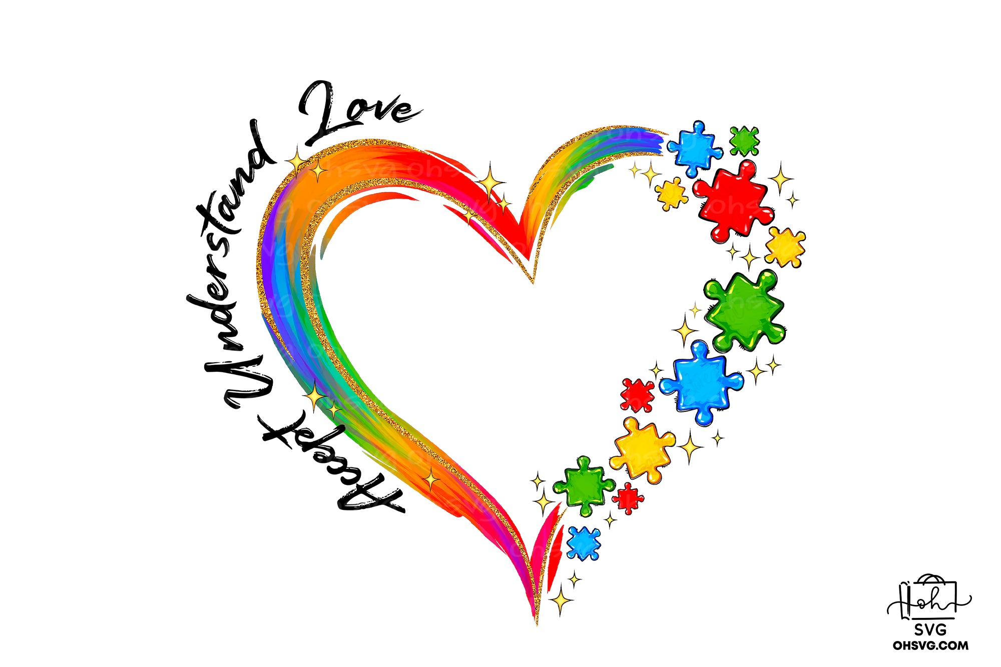 Accept Understand Love PNG , Autism Awareness PNG , Autism Puzzle PNG