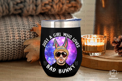 Just A Girl Who Loves Bad Bunny PNG, Bad Bunny Printed Graphic PNG, Bad Bunny Fan Shirt, RAP Hip-hop PNG