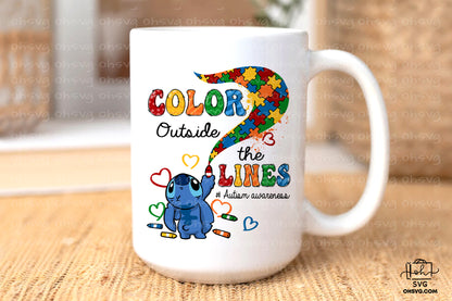 Color Outside The Lines PNG , Autism Awareness PNG , Autism Puzzle PNG