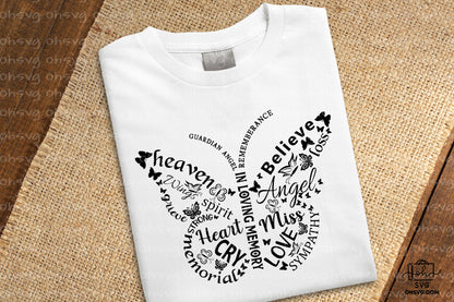 In Loving Memory Guardian Angel PNG, Memorial PNG, Heaven PNG