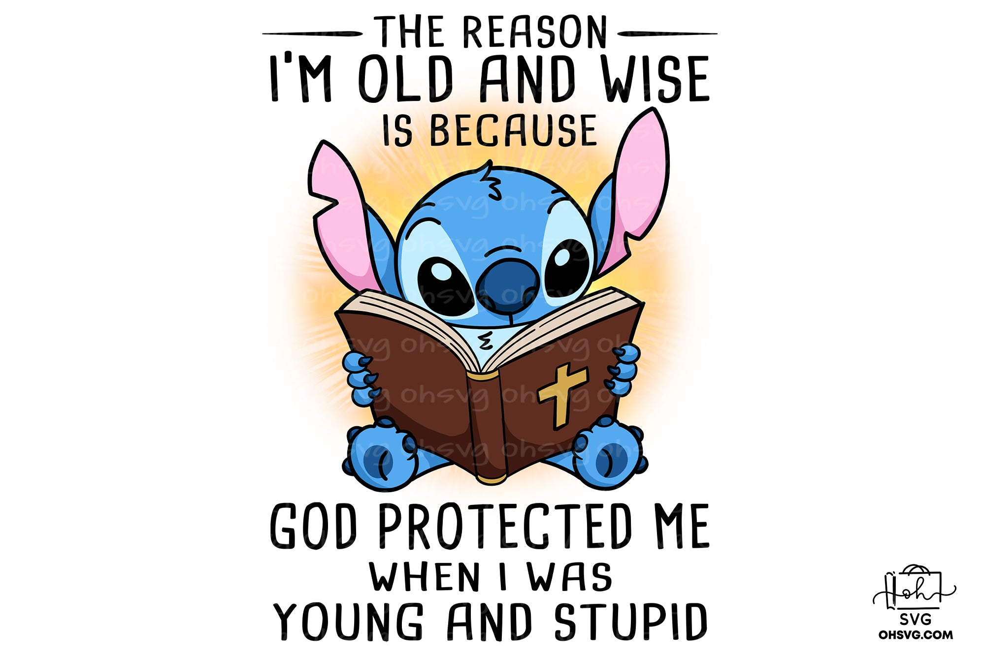 The Reason I'm Old And Wise PNG, Stitch PNG, Cartoon PNG