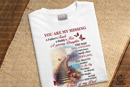 You Are My Missing A Father's Touch PNG, Memorial PNG, Heaven PNG